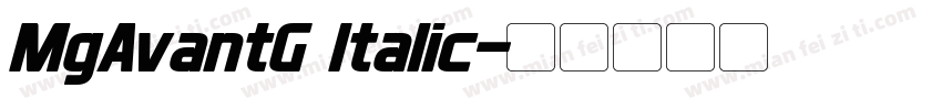 MgAvantG Italic字体转换